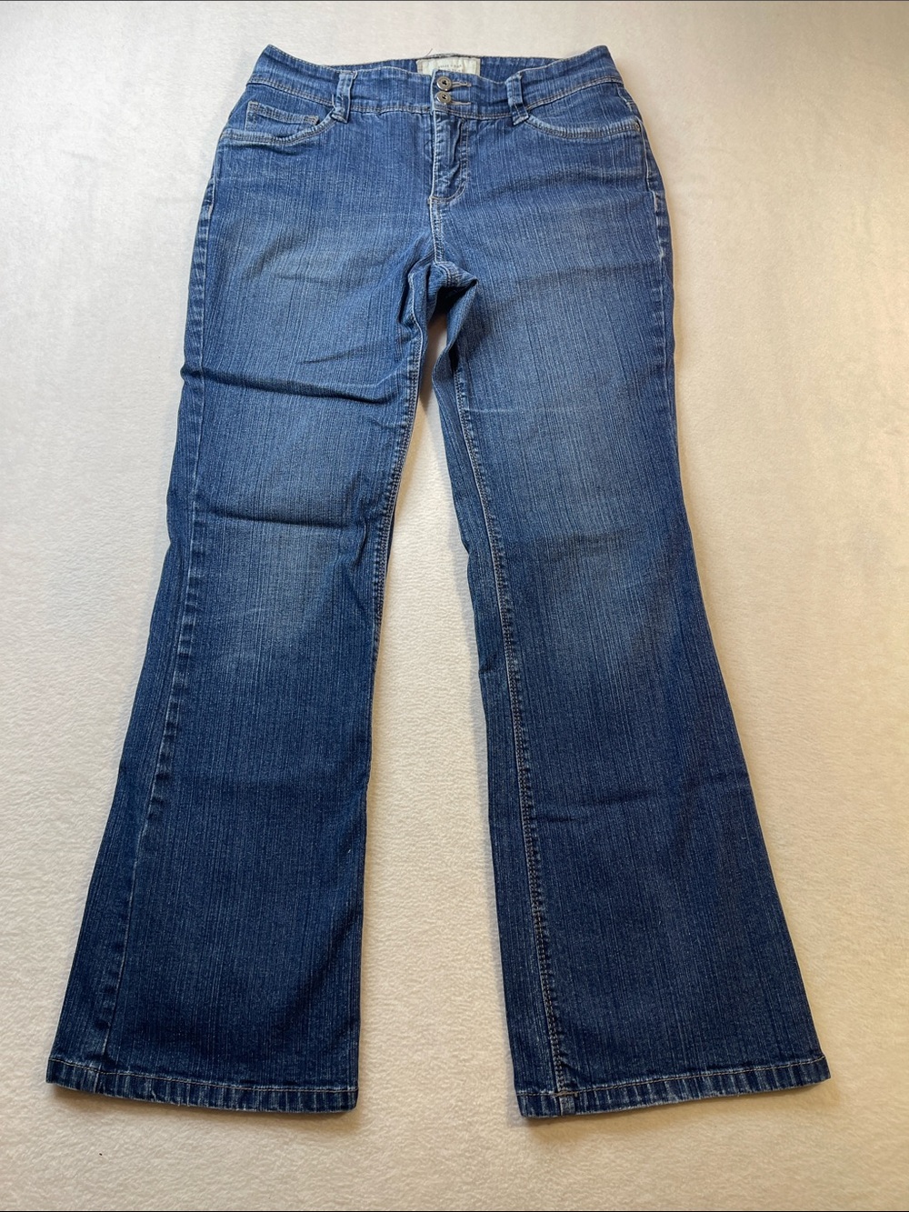 SONOMA Women’s Blue Denim Bootcut Jeans SIZE 6 S DOUBLE BUTTON